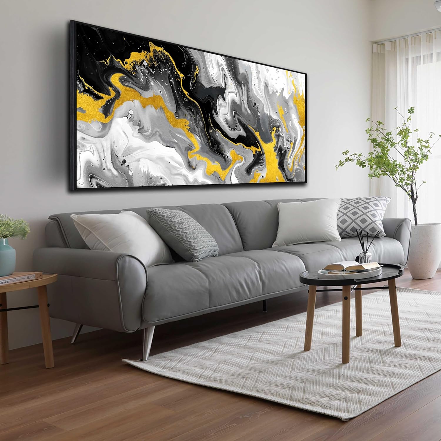 Elevate Your Living Room with Stunning Black Wall Art: Modern & Timeless Decor
