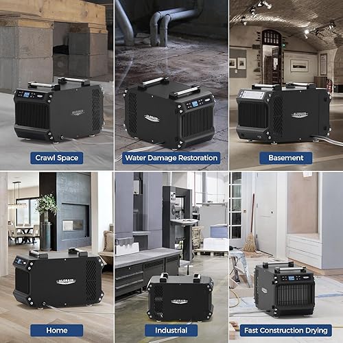 Miniatura 6 de ALORAIR Deshumidificador de espacios de arrastre de 145 pintas con bomba y manguera de drenaje, certificado Energy Star, descongelación automática