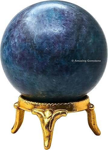 Vista 394 de Amazing Gemstone Black Tourmaline Crystal Ball with Stand - 2" Inches Crystal Sphere Meditation Balls for Witchcraft and Decorative Balls