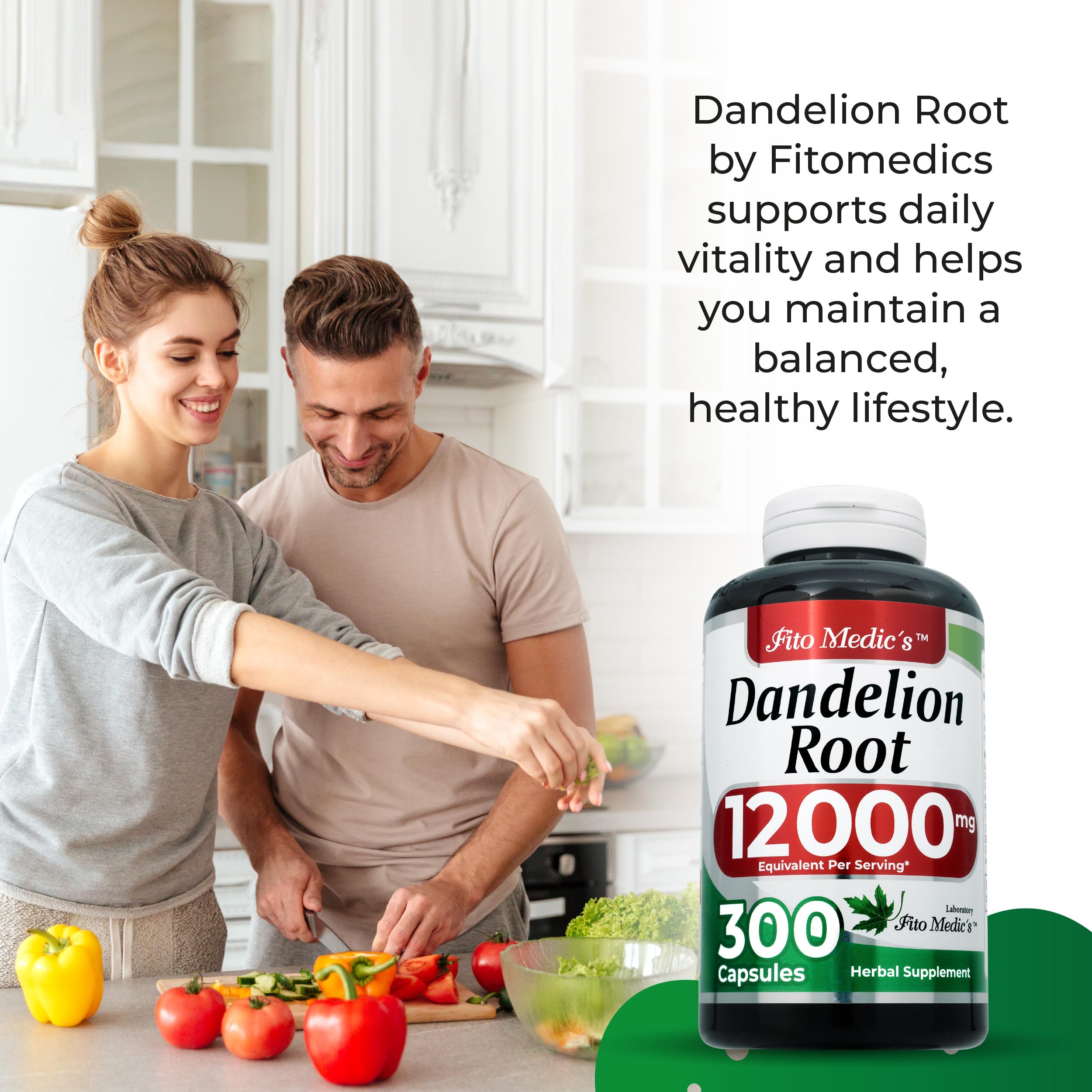 FITO MEDIC'S Dandelion | Dandelion Root Capsules | Dandelion Pills | 300 Capsules | Herbal Supplement — Amazon image 3