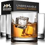 Bravario Unbreakable Stemless Plastic Wine Glasses | Reusable | Shatterproof 100% Tritan Plastic | Dishwasher-Safe | BPA-Free | Awesome for Indoor & Outdoor | 16 oz, Set of 4