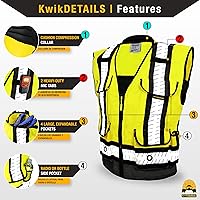 Vista 36 de KwikSafety - Charlotte, NC - GODFATHER Safety Vest [CUSHIONED COLLAR + TABLET POCKET] ANSI OSHA