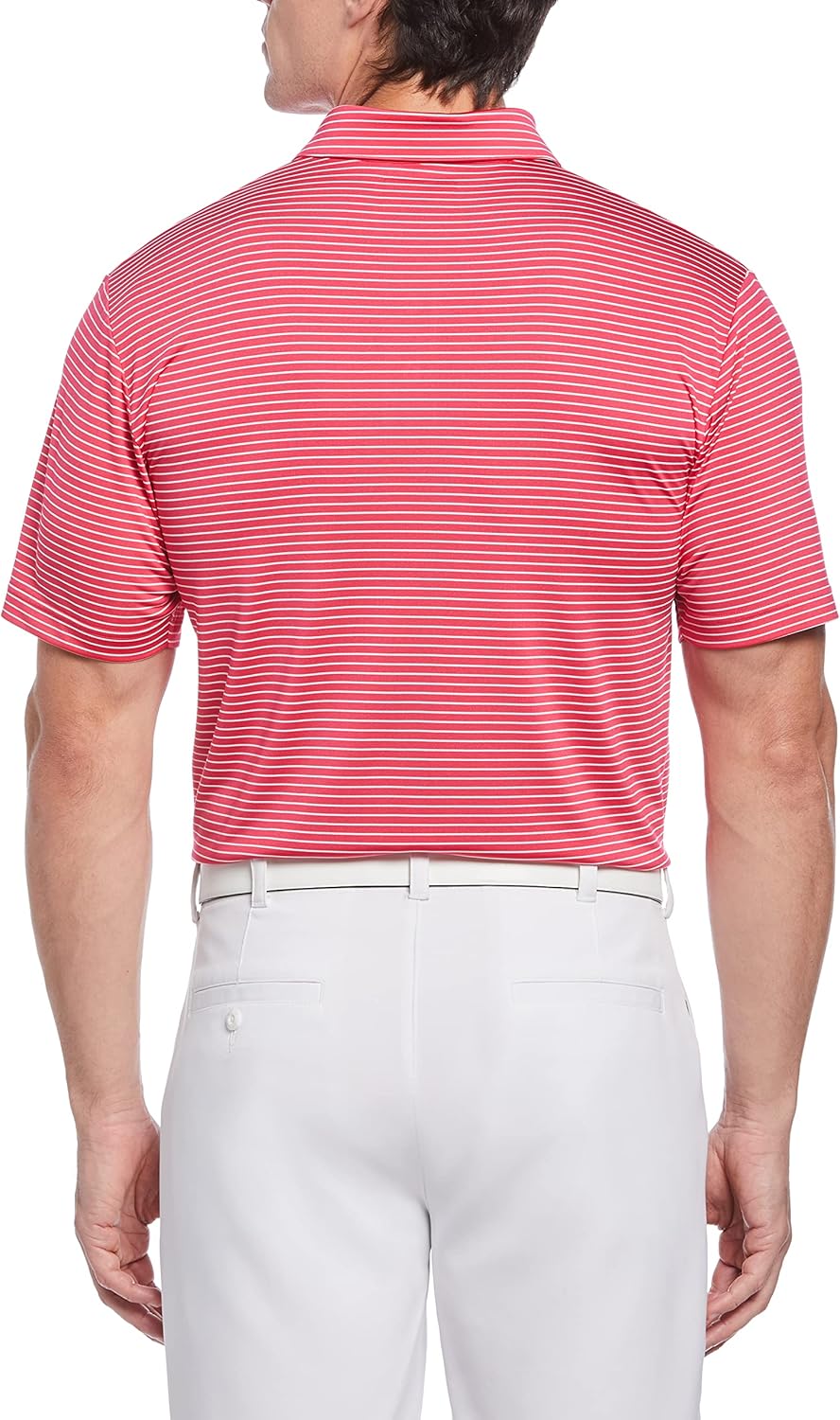 PGA Tour Mens Feeder Stripe Short Sleeve Golf Polo Shirt - Image 2
