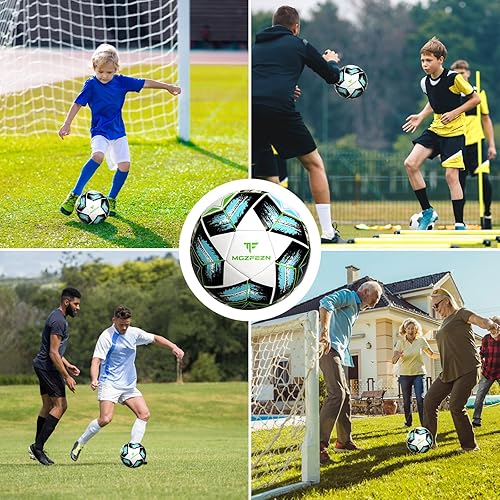 Miniatura 6 de Balón de fútbol juvenil tamaño 4, para niños, para jugar al aire libre, práctica, pelota de fútbol para adolescentes, niños y niñas, para interiores