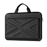 15.6-16 inch Laptop Hard Case, 15 inch Shockproof Waterproof Laptop Case Hard Shell Compatible with MacBook HP Dell, Carrying Sleeve Computer Bag with Sturdy Handle&Front Pocket&Belt, Black