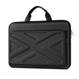 15&period;6-16 inch Laptop Hard Case&comma; 15 inch Shockproof Waterproof Laptop Case Hard Shell Compatible with MacBook HP Dell&comma; Carrying Sleeve Computer Bag with Sturdy Handle&Front Pocket&Belt&comma; Black