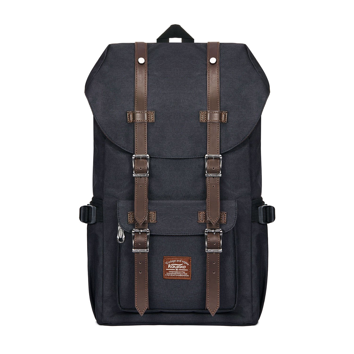 KAUKKO Sac à Dos Loisir Compartiment pour 15" Ordinateur Portable 20 litres Noir