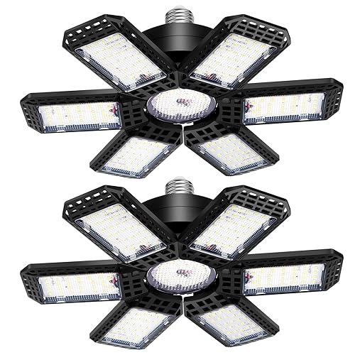 2 Pack Garage Light, 200W 20000LM 6500K LED Shop Lights,