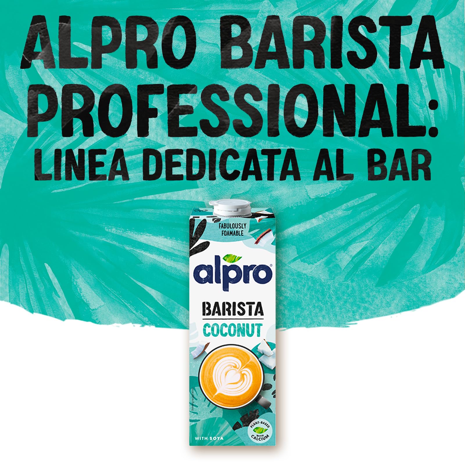 ALPRO BARISTA PROFESSIONAL, Bevanda al COCCO, Naturalmente Senza Lattosio, per Deliziose Creazioni da Bar 100% vegetale, Senza Glutine - 8 confezioni x 1 Litro