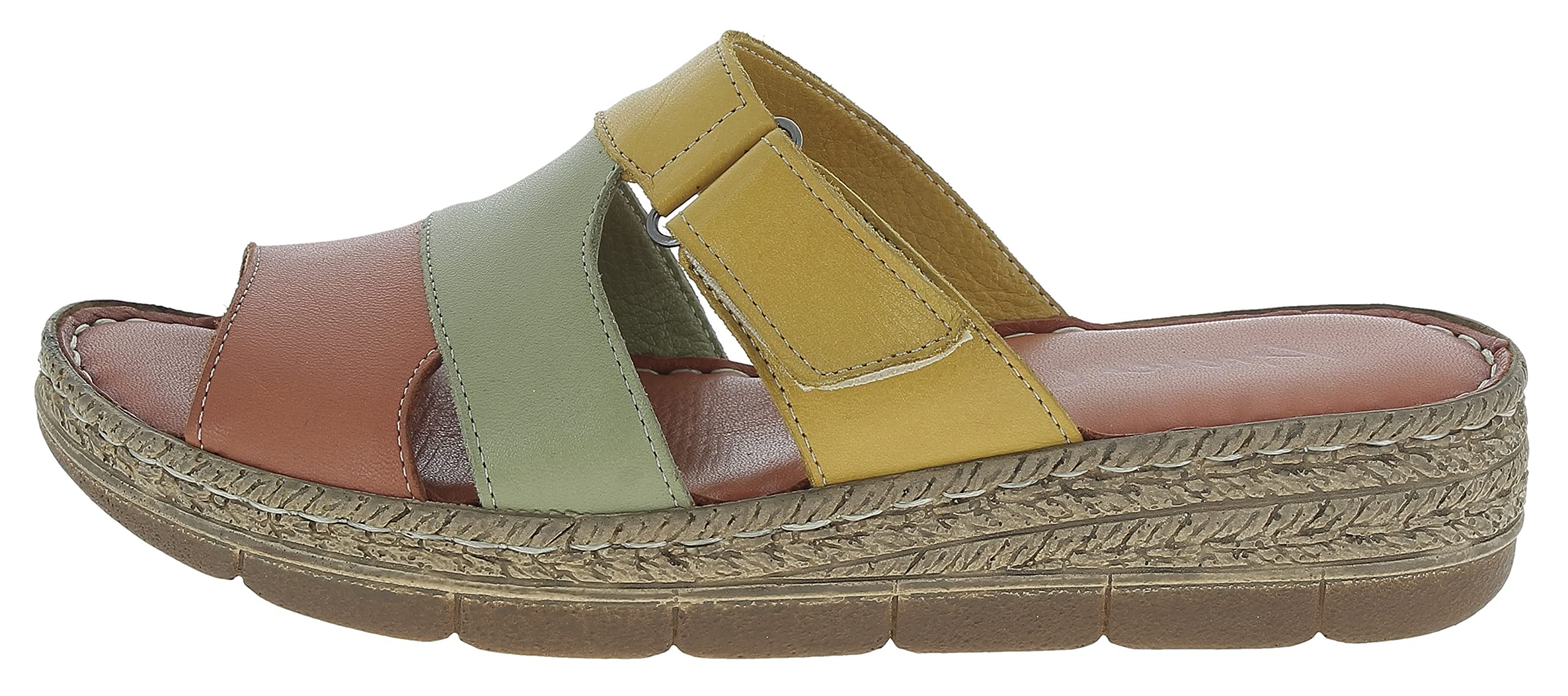 Andrea Conti Women's Mules, Rust Khaki Curry, 9.5 UK