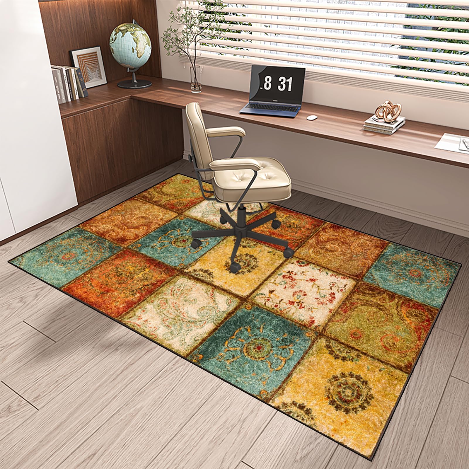MXOUAJ Office Chair Mat for Carpet Floors Non-slip Gaming Chair Mat for Carpet & Wooden Floors Carpet Protector Chair Mat Easy to Clean Floor Protection Mat for Hard Floors 180 x 250 cm