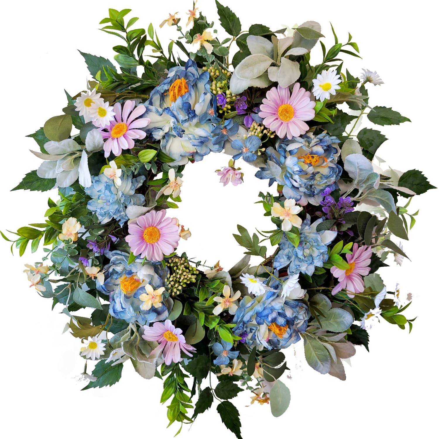 Amazon.com: WANNA-CUL 22 Inch Spring Wreath for Front Door Decor