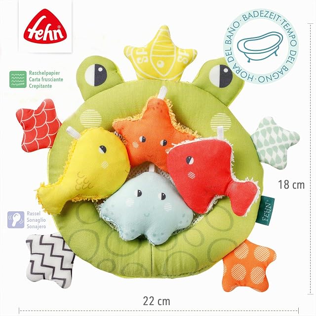Foto 5 de 5 de Fehn Red de baño Rana Animal, Juguete de baño para bebés para la bañera