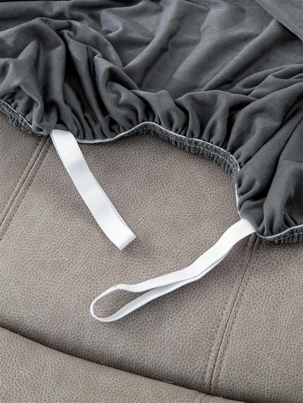 Highdi Copripoltrona Relax Reclinabile 4 Pezzi, Grigio Scuro