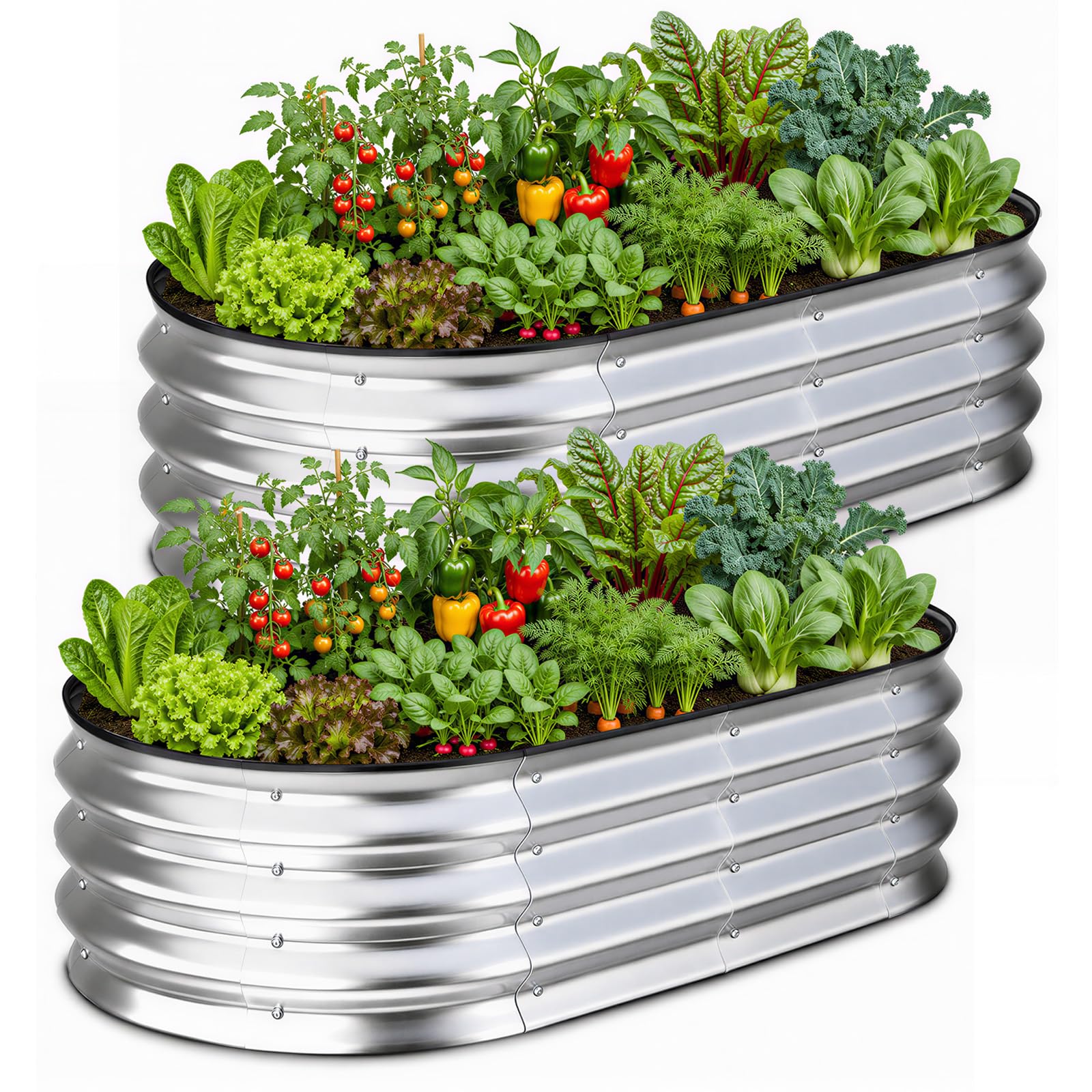 Sweetcrispy Raised Garden Bed - 4x2ft Planter -12