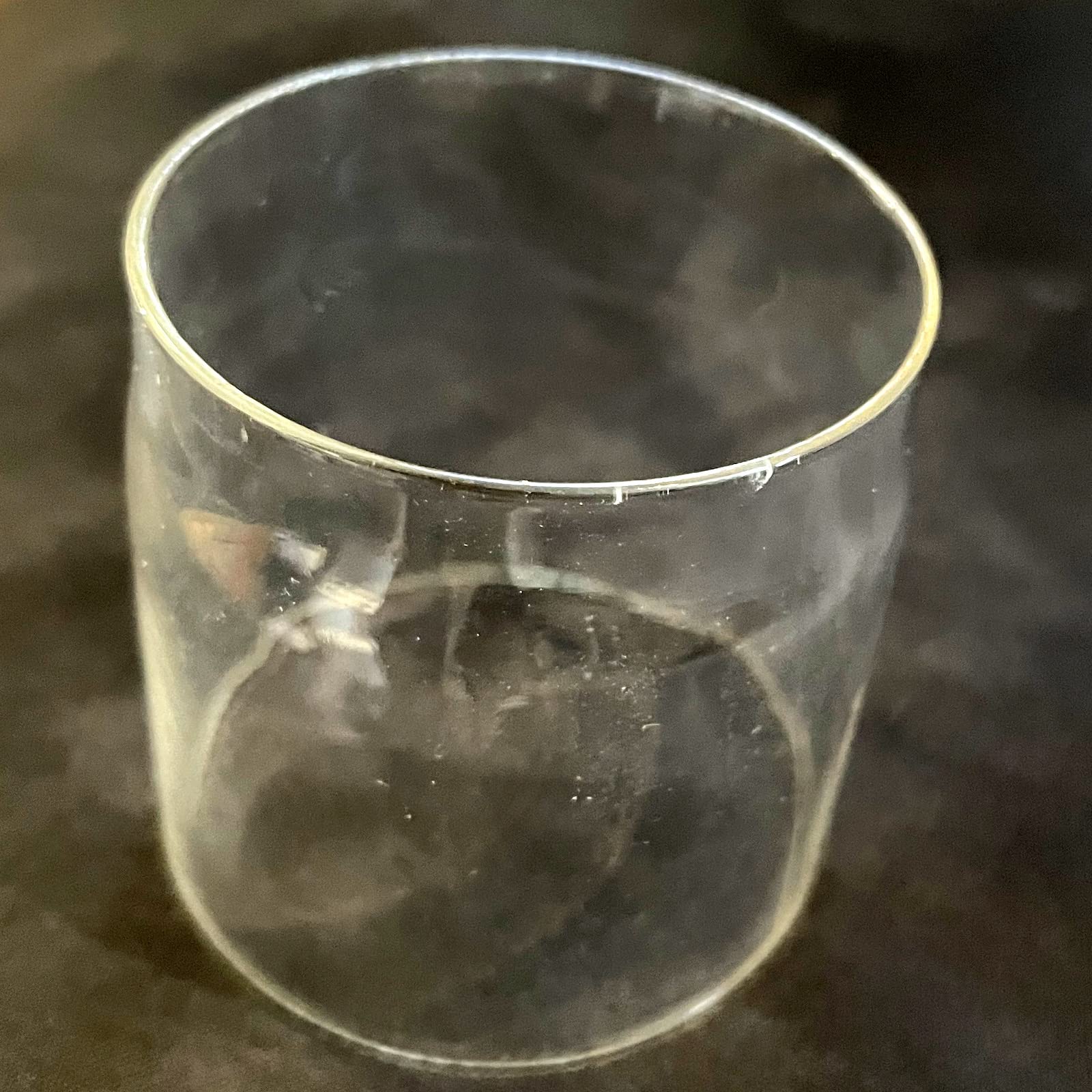 Glaszylinder ohne Boden mundgeblasen Ersatzglaszylinder Durchmesser 5,2 cm Höhe 5,2 cm Oben Verengung auf 5 cm auf Einer Länge von 1 cm