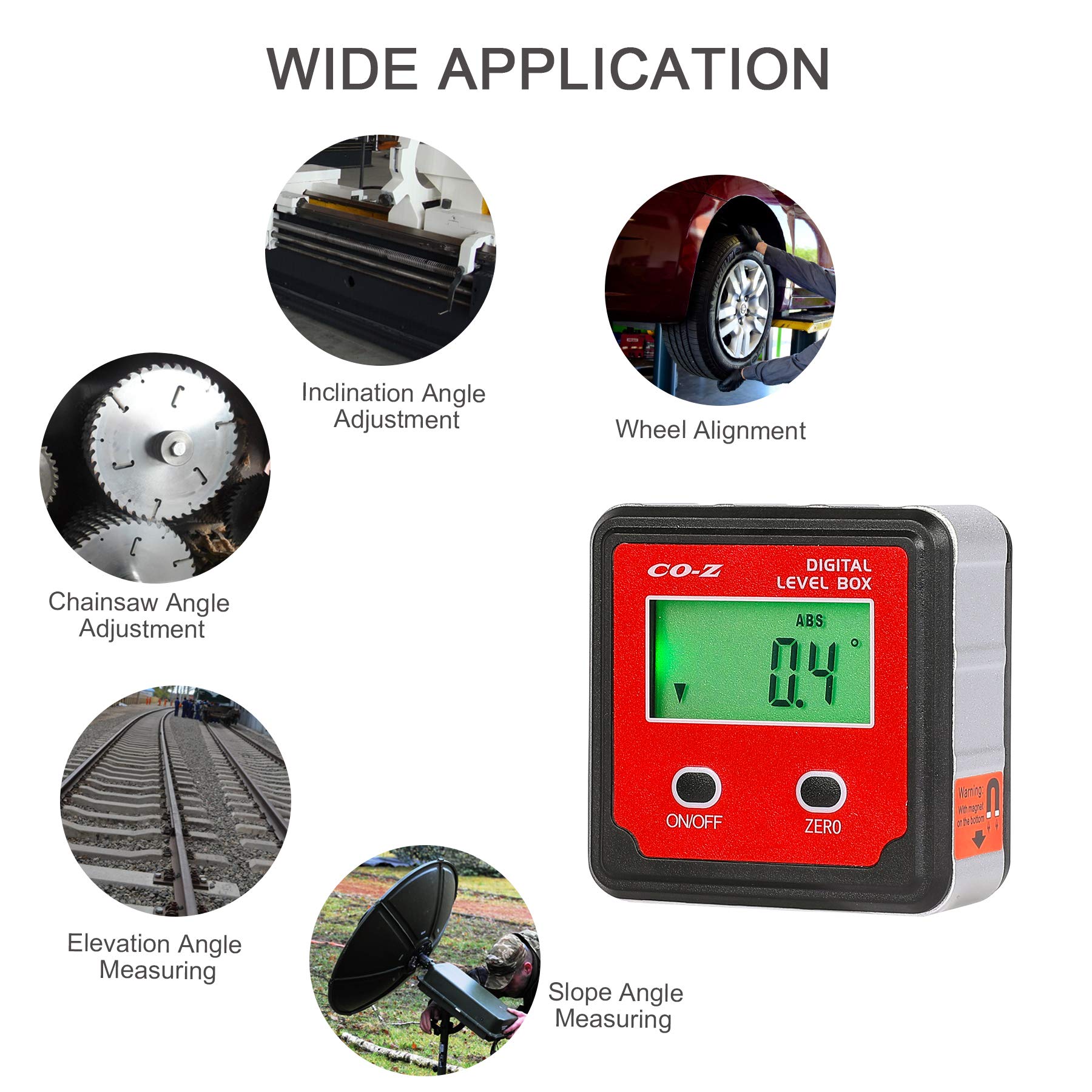 COZ Digital Level and Angle Finder, Angle Gauge and Protractor