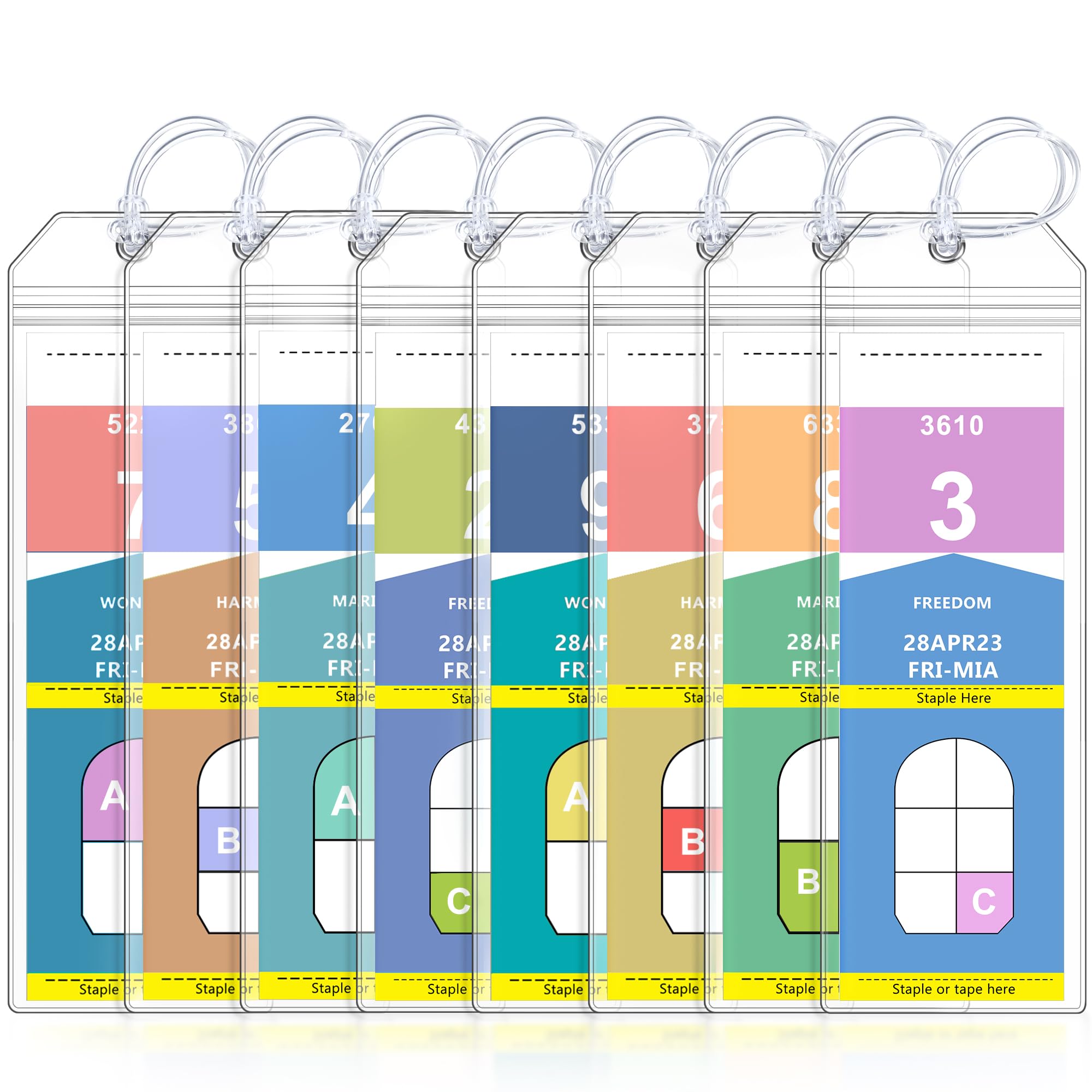 8 Pack Cruise Luggage Tag Holder, Cruise Essentials 2025 for NCL, Princess, Carnival, Royal Caribbean and Celebrity Cruise Luggage Tags for Travel Essentials by SEAVILIA