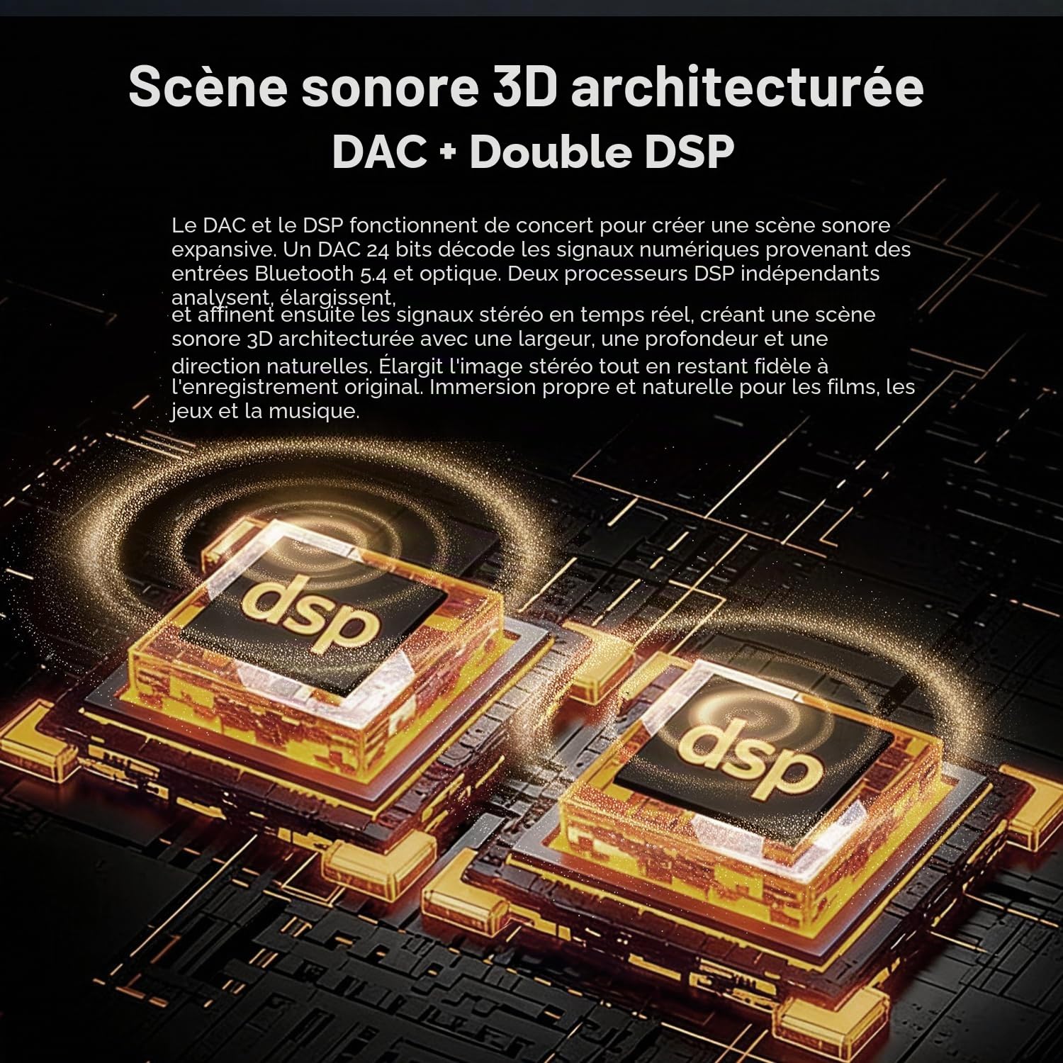Sanyun SW205 Enceintes Bibliothèque 2.0 4”, Scène Sonore Élargie, Dual-DSP | DAC 24 bits Intégré, Bluetooth 5.4/Optique/AUX, Woofer Fibre de Verre 80W 10cm, Tweeter Soie, Télécommande RF (Paire, Noir)