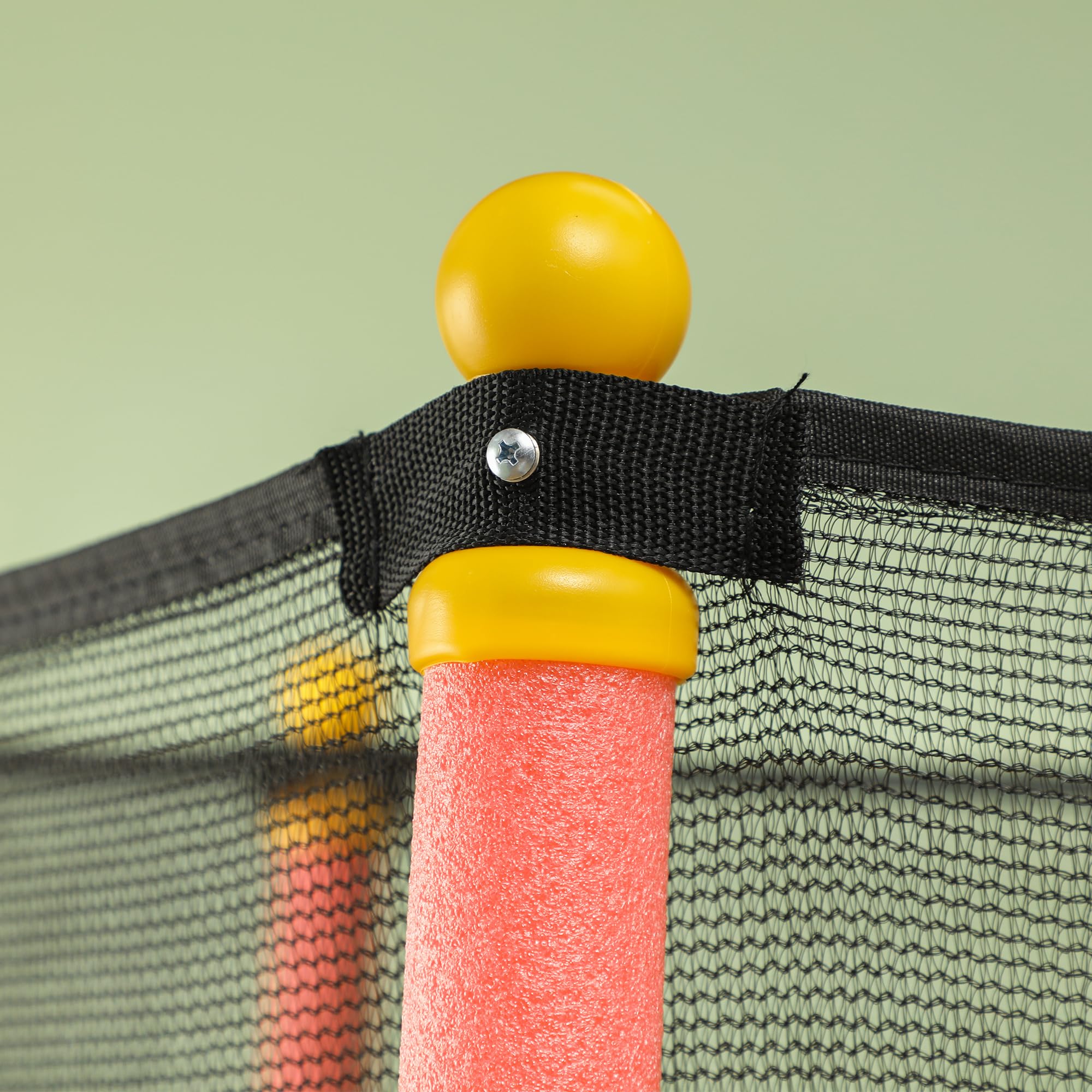 HOMCOM Trampolino Elastico per Bambini con Rete di Sicurezza, Tappeto Elastico con Pali Imbottiti per Interno ed Esterno, Età 3-10 Anni, Ø163x163/190 cm