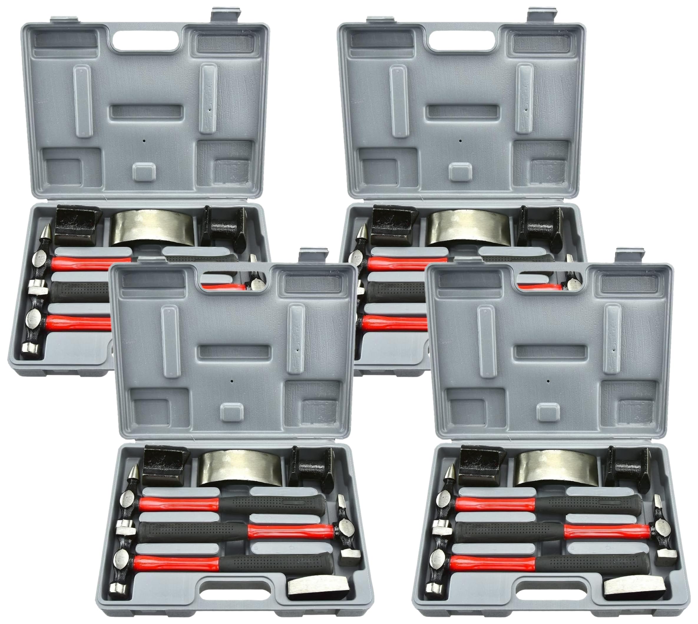 Neiko 20709A Heavy Duty Auto Body Hammer and Dolly Kit, 7 Piece (Pack of 4)