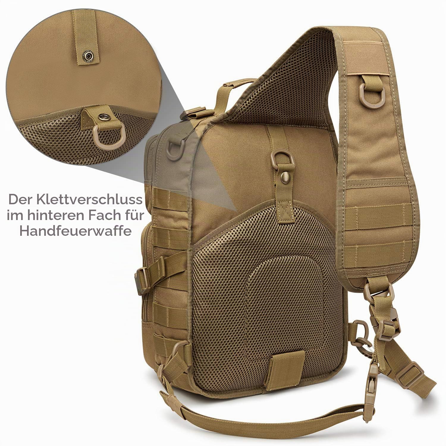 G4Free Tactical Sling Rucksack Groß Militär Schultertasche Umhängetasche für Outdoor Sport Camping Wandern