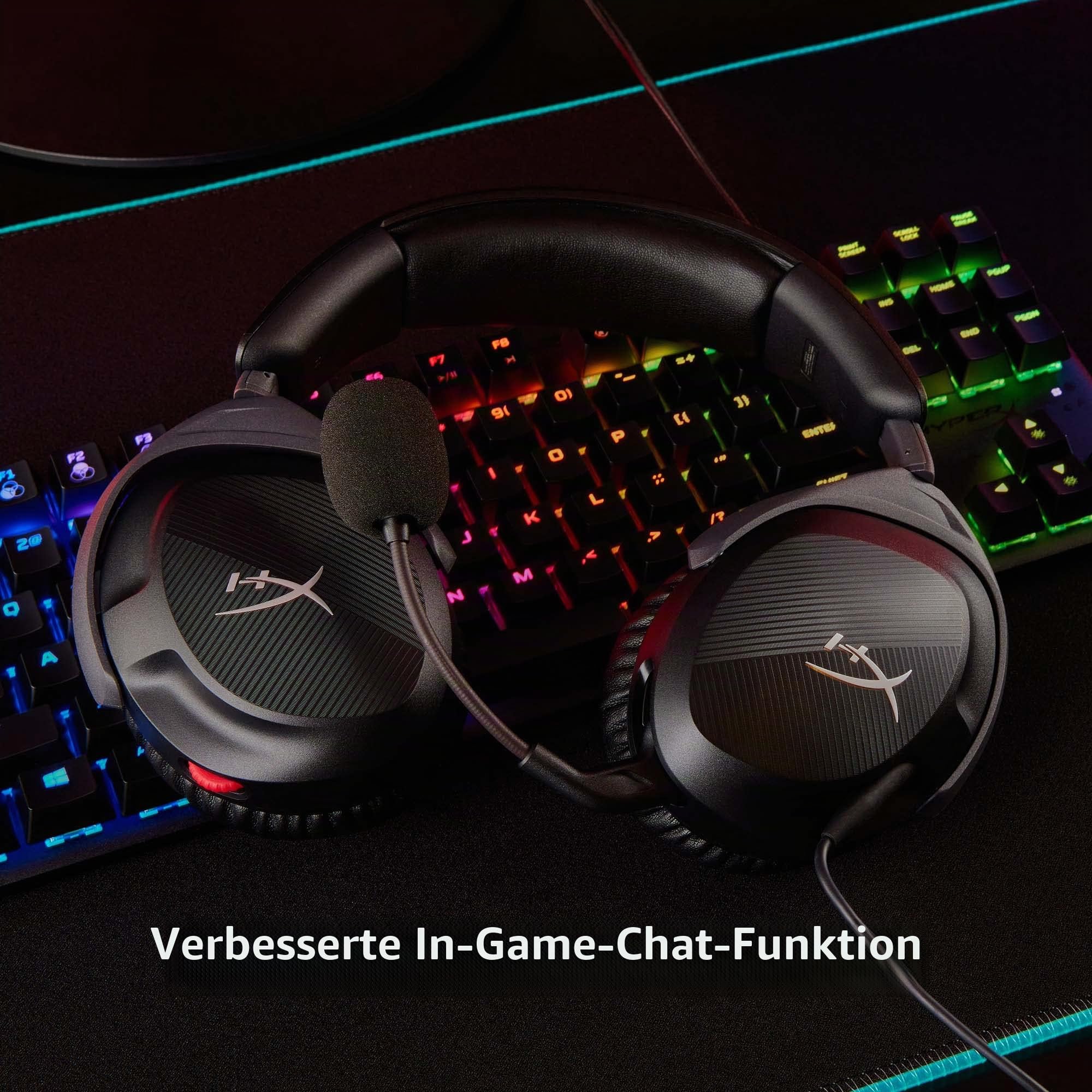 HyperX Cloud Stinger 2 Over-Ear-Headset mit Mikrofon, 50mm-Treiber, Schwarz