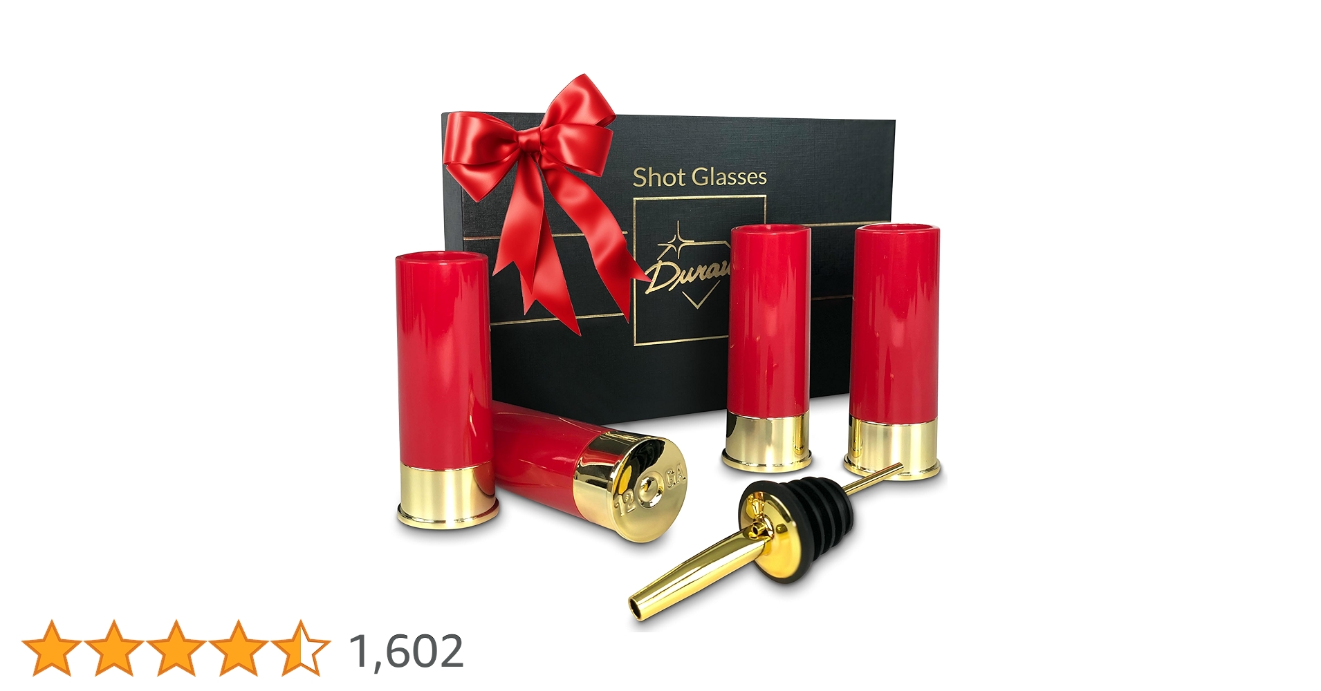 24KGP酒器セット Amazon | 12ゲージの弾丸ショットグラスギフトセット、注ぎ口