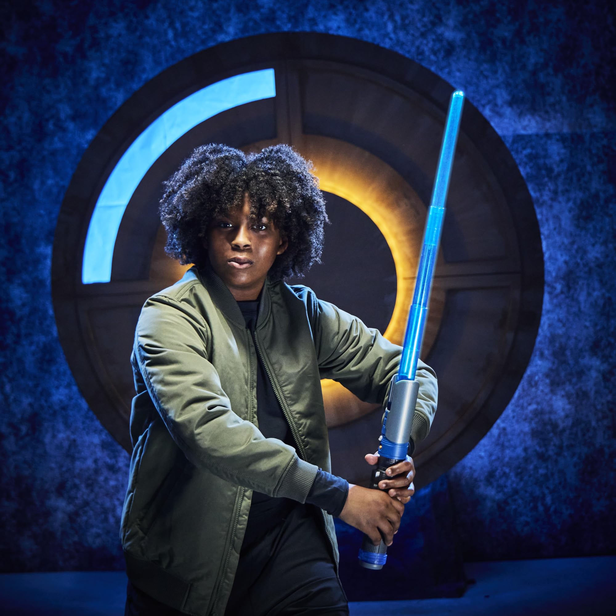 Star Wars Lightsaber Forge Kyber Core Cal Kestis, sabre laser électronique bleu personnalisable