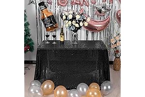JYFLZQ's Black Sequin Tablecloth: Elegance for Memorable Occasions