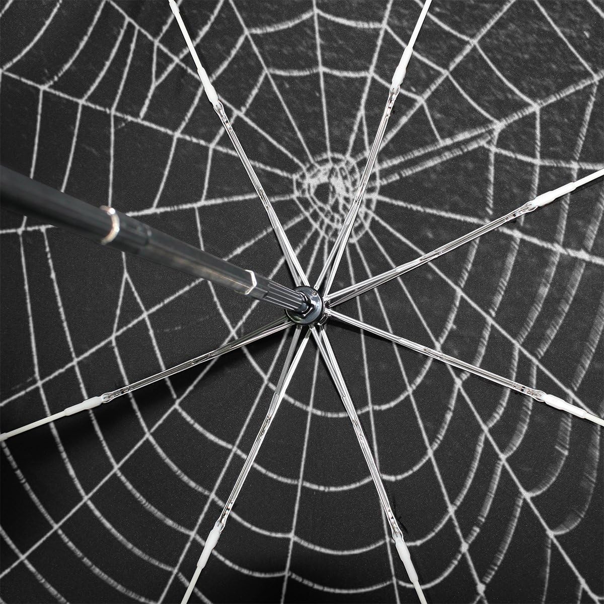 Naanle Happy Halloween Spider Web Auto Open Close Foldable Windproof Travel Umbrella
