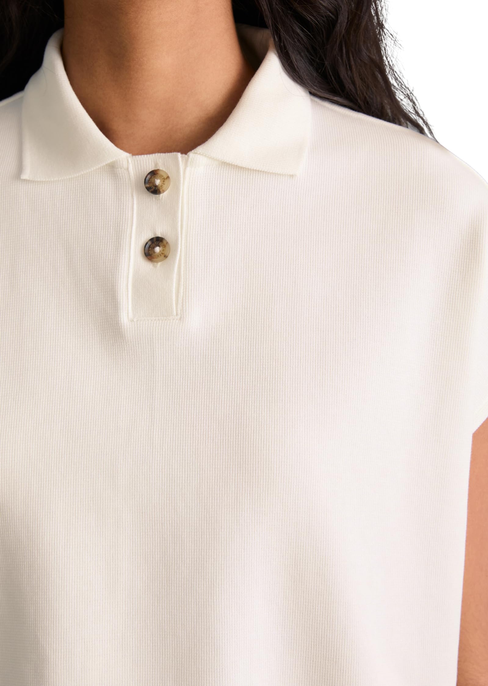 Marc O'Polo Denim Ärmelloses Poloshirt Wide aus Organic Cotton