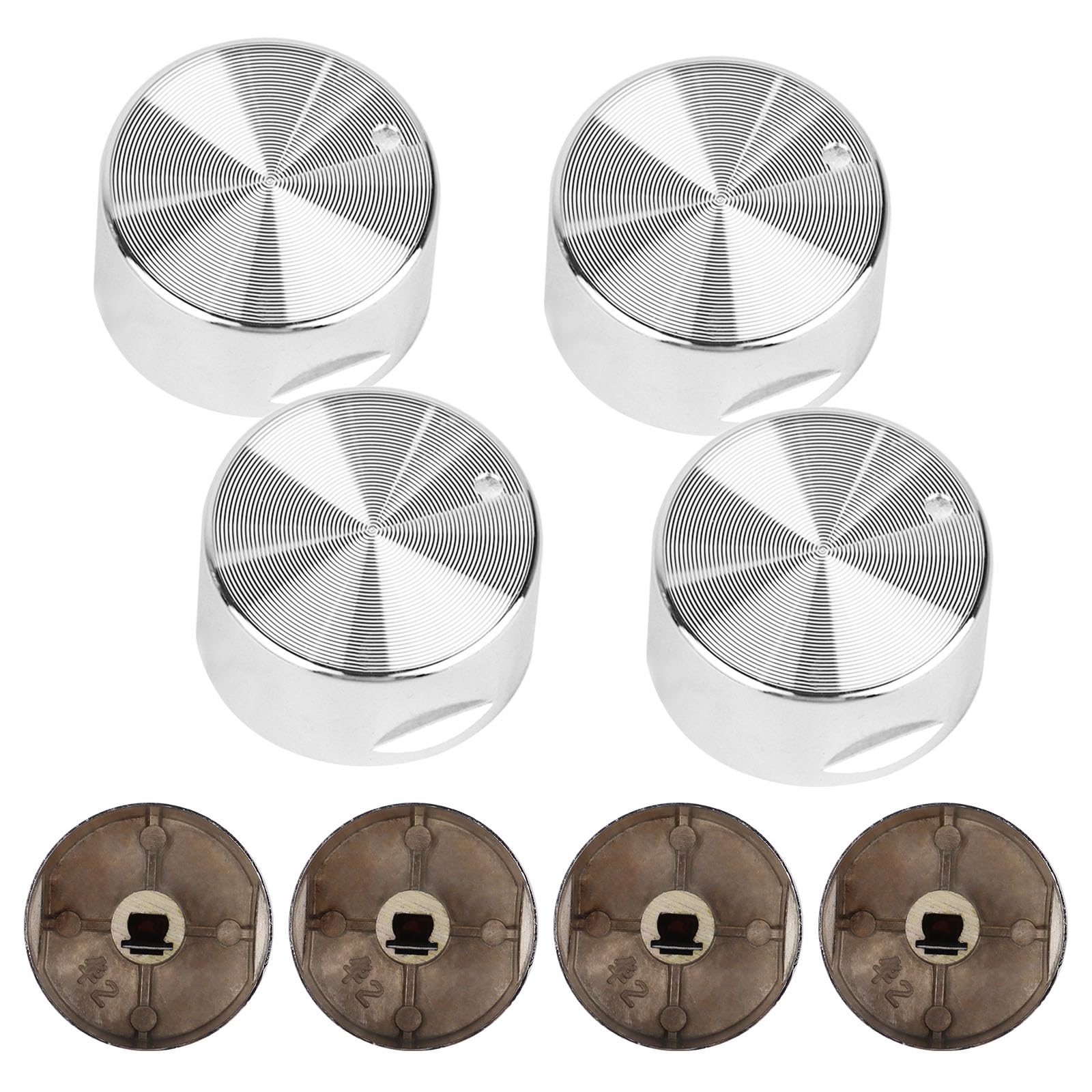MXTIMWAN Gas Stove Knobs, 8 Pieces 6 mm Universal Rotary Knob Set, Oven Cooker Accessories Buttons Switch for Oven, Gas Hob, Table Grill