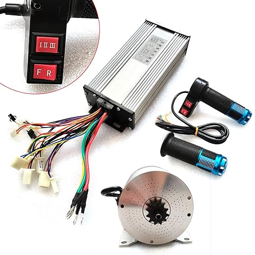 Miniatura 2 de Kit de motor eléctrico de CC sin escobillas de 2000 W, motor sin escobillas de 60 V 4300 rpm con controlador de velocidad de 36 A y kit de agarre