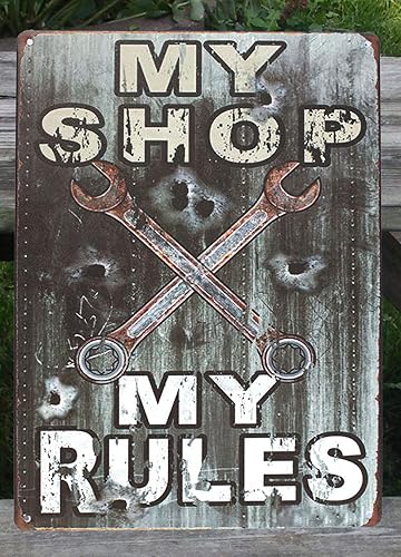 Miniatura 5 de UOOPAI My Shop My Rules - Letrero metálico vintage