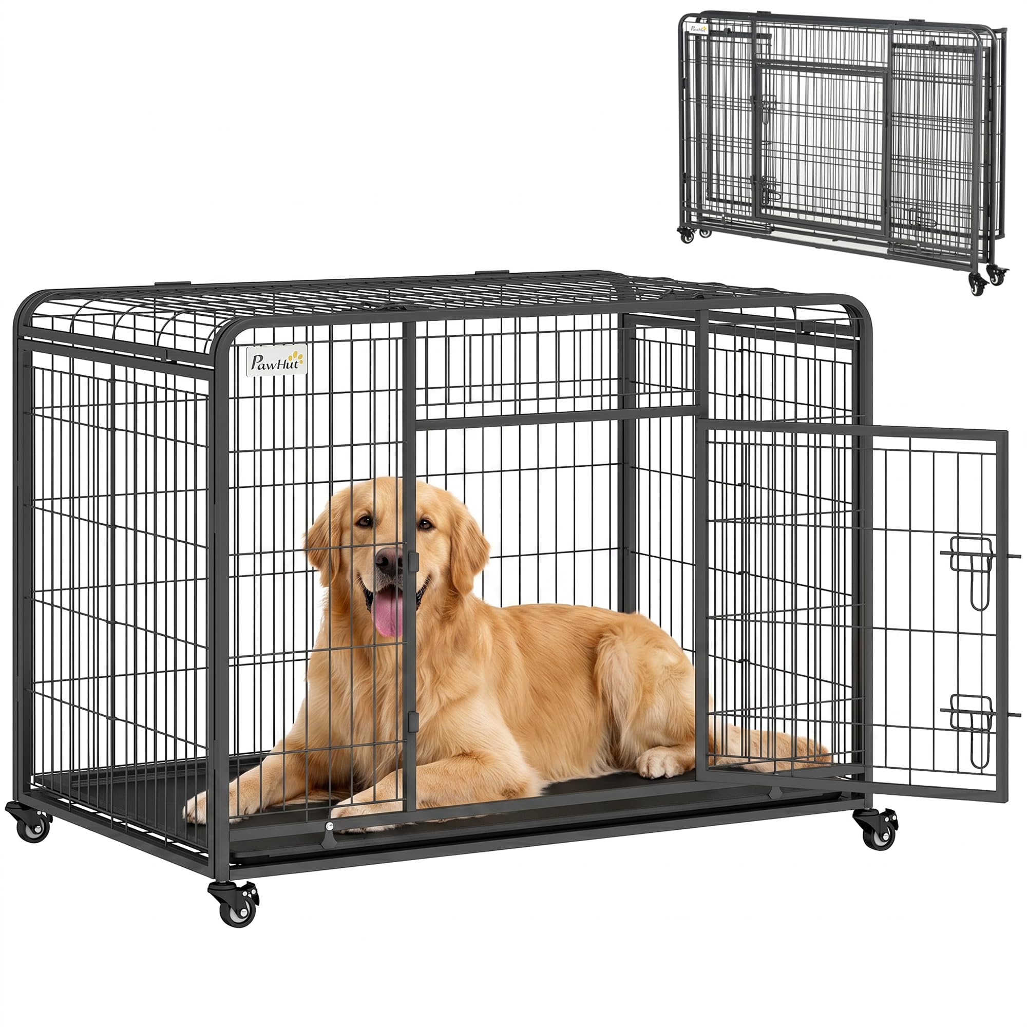 Metal Dog Kennel with Locking Door -