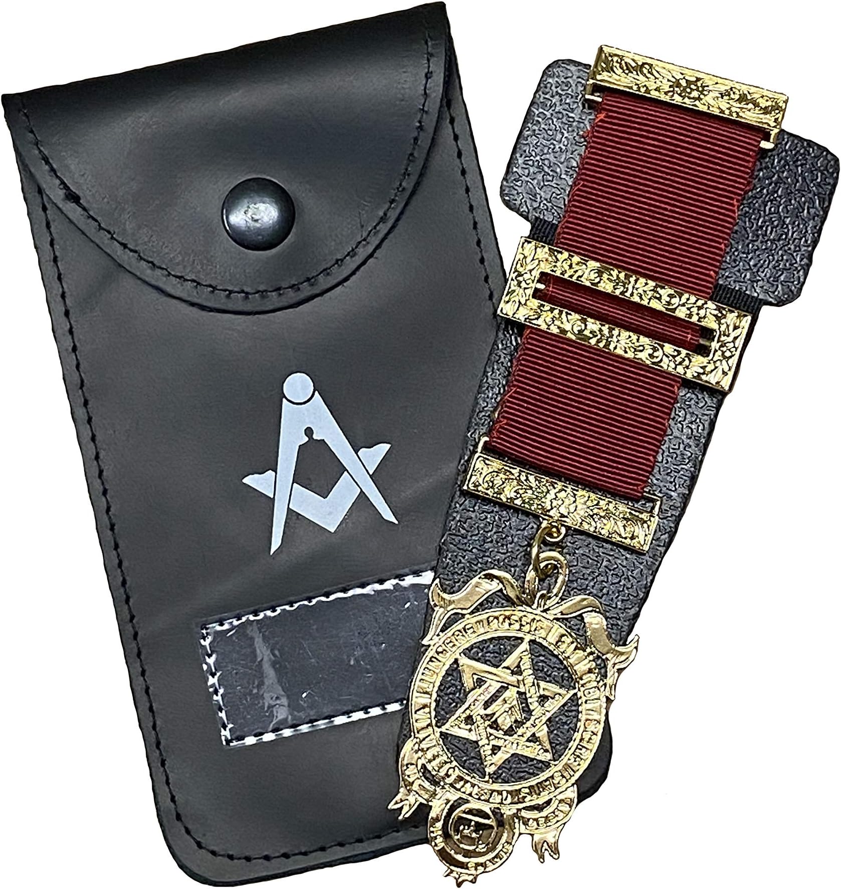 Regalia Store UK Real Leather Masonic Breast Jewel Holder