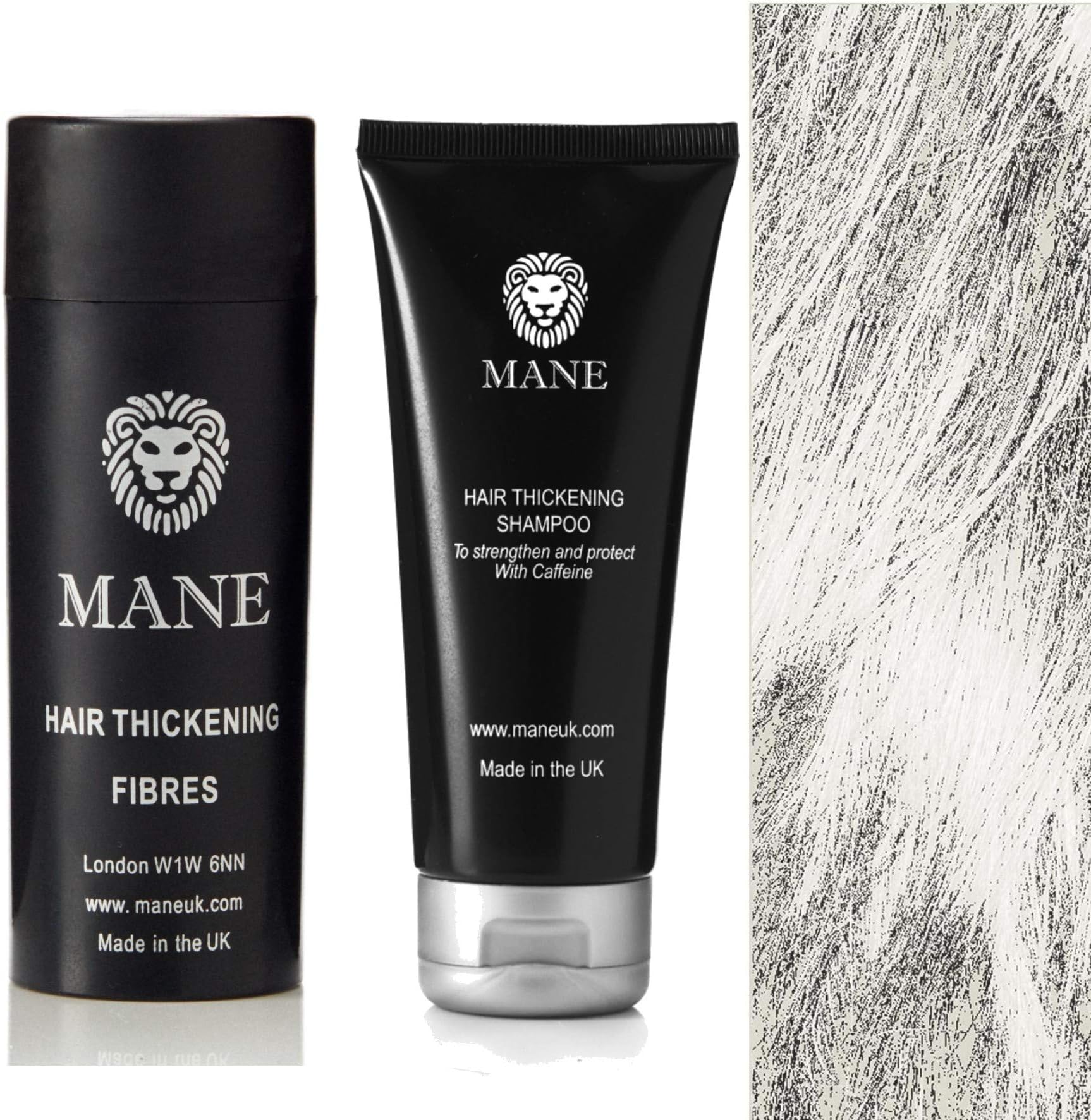 Mane Hair Thickening Shampoo and Fibres - (Salt and Pepper)