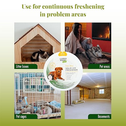 Miniatura 5 de Citrus Magic Ambientador sólido para eliminar olores para mascotas, cítricos frescos, 8 onzas, paquete de 1