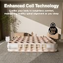 Semi-Frosted Full Size Air Mattress - 13 Raised Comfort Inflatable Mattress, 550lb Capacity w/USB Pump | Ultra Plush Khaki Velvet Top | Camping & Guest Bed | Fast Inflation & Leak-Proof gallery image