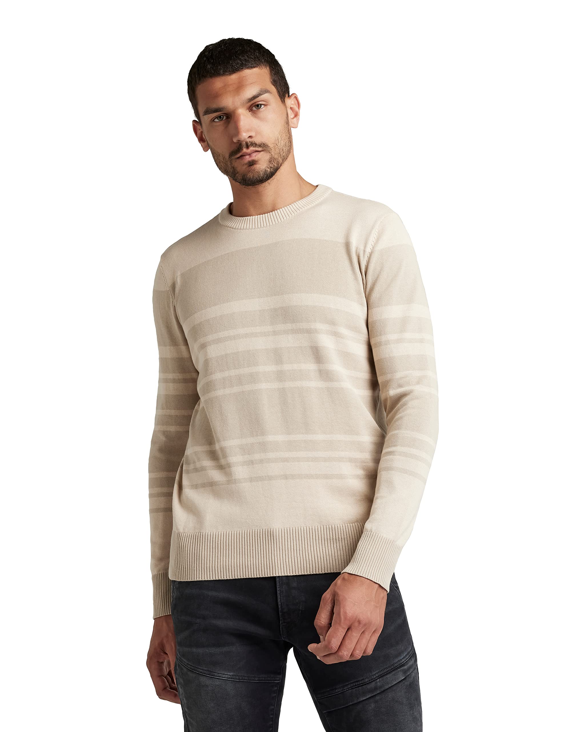 Tricots homme G-STAR stripe knitted pullover en maille rayée casual - 8