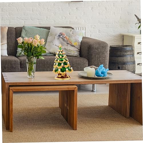 Miniatura 2 de EXCEART Christmas Tree Trinket Organizer 2 Pcs Jewelry Box Retro Decor Bling Decor Christmas Decor Decorative Tabletop Christmas Tree Collectible