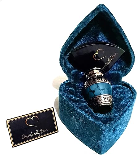 Pequeñas urnas de cremación de recuerdo para cenizas humanas con estuche de corazón de terciopelo y embudo - Hermosa urna conmemorativa mini de