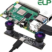 Vista 4 de ELP Cámara USB de doble lente de 4 MP, gran angular, 1080P 60 fps, Lightburn, mini UVC USB2.0 grabador láser módulo de cámara para computadora
