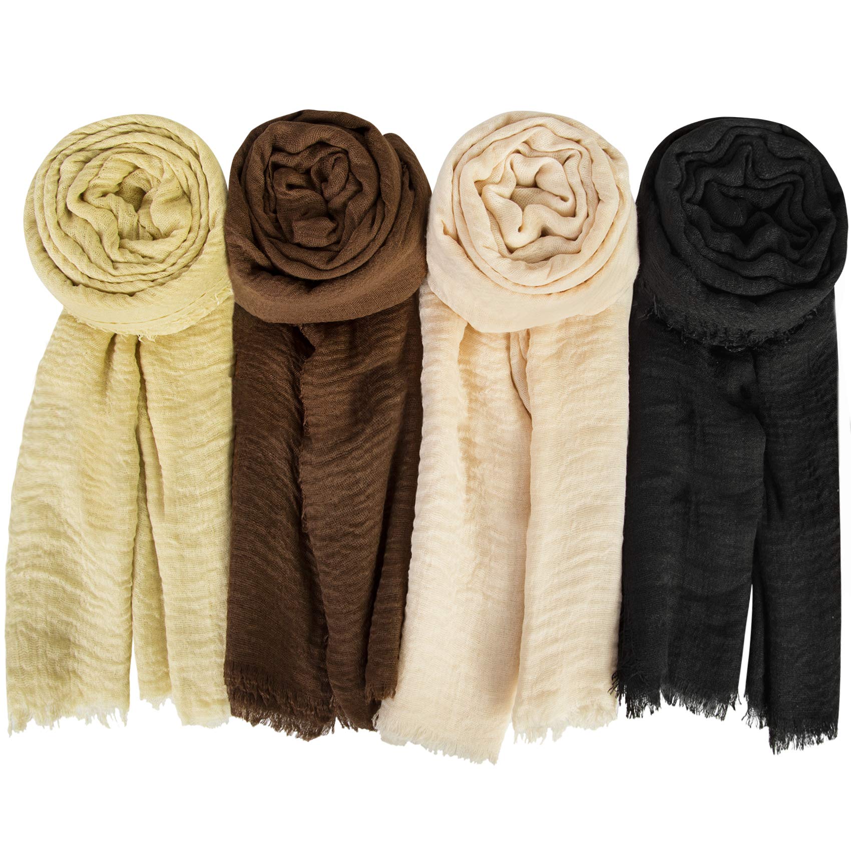 Chalier FashionHijab Scarfs for Women Soft Scarf Shawl Lightweight Long Wraps for All Season