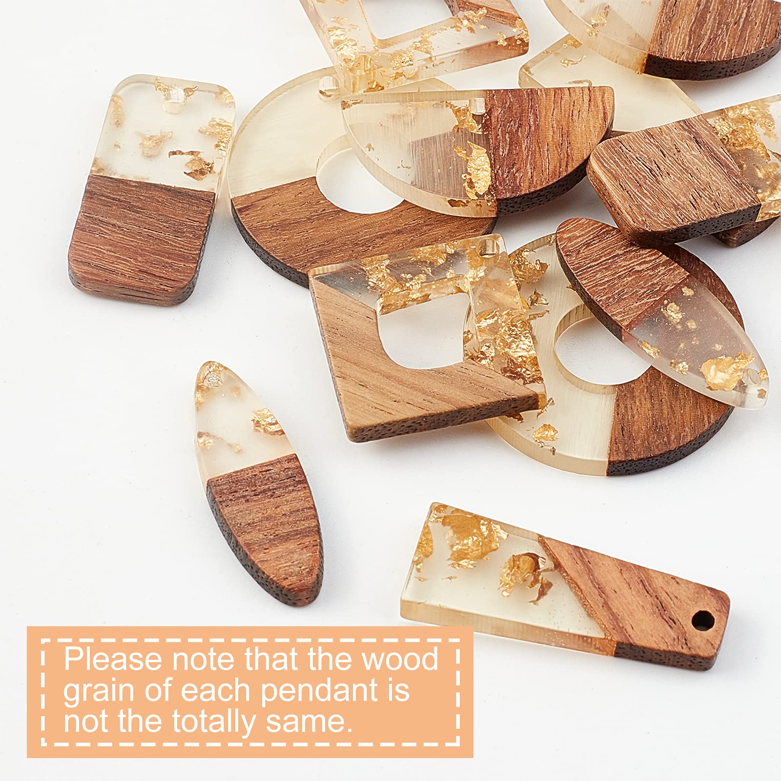OLYCRAFT Kit Fai-da-Te Per Orecchini In Legno E Resina - 100 Pezzi Con