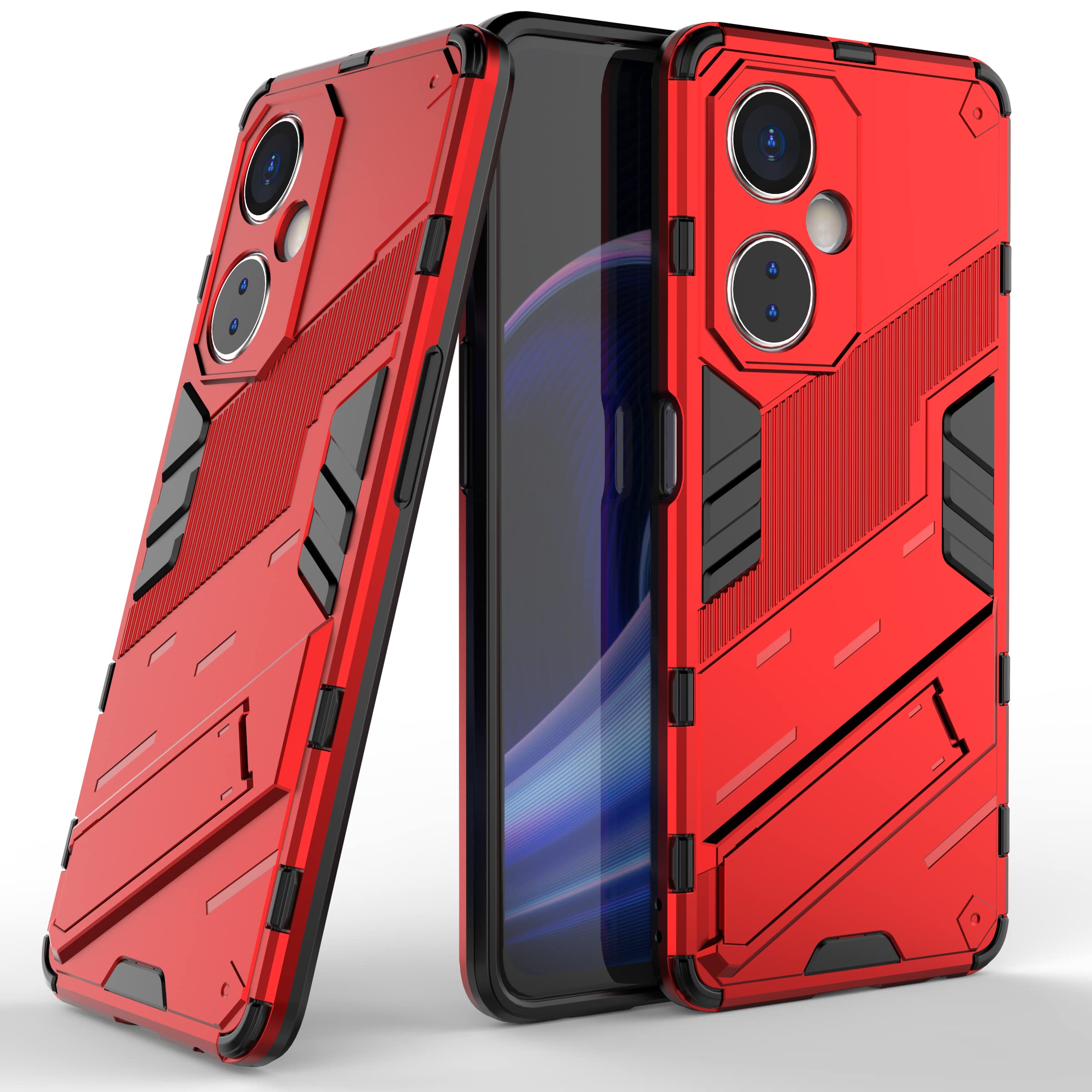 ZOBRIX Back Case Cover Compatible for One Plus Nord CE 3 Lite| 360 Degree Protection | Camera Protection | Kickstand Case | Shockprof Case | (Red) (B0D7313T75) Amazon Price History, Amazon Price Tracker