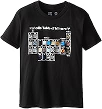 Jinx Minecraft Periodic Table T-Shirt, Medium, Fitted Black