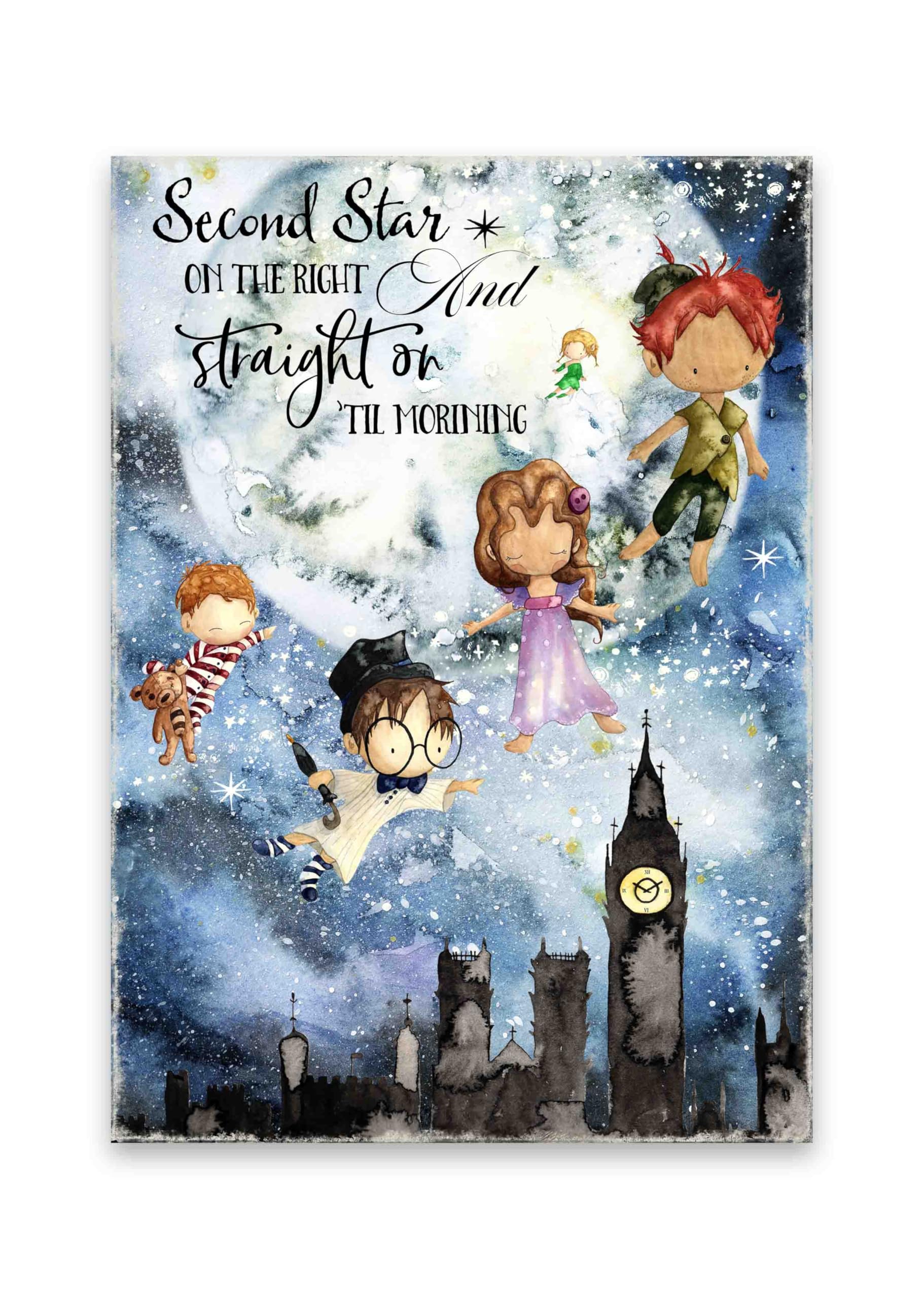 Design Me Pretty Peter Pan Nursery or Birthday Print - Wall Art