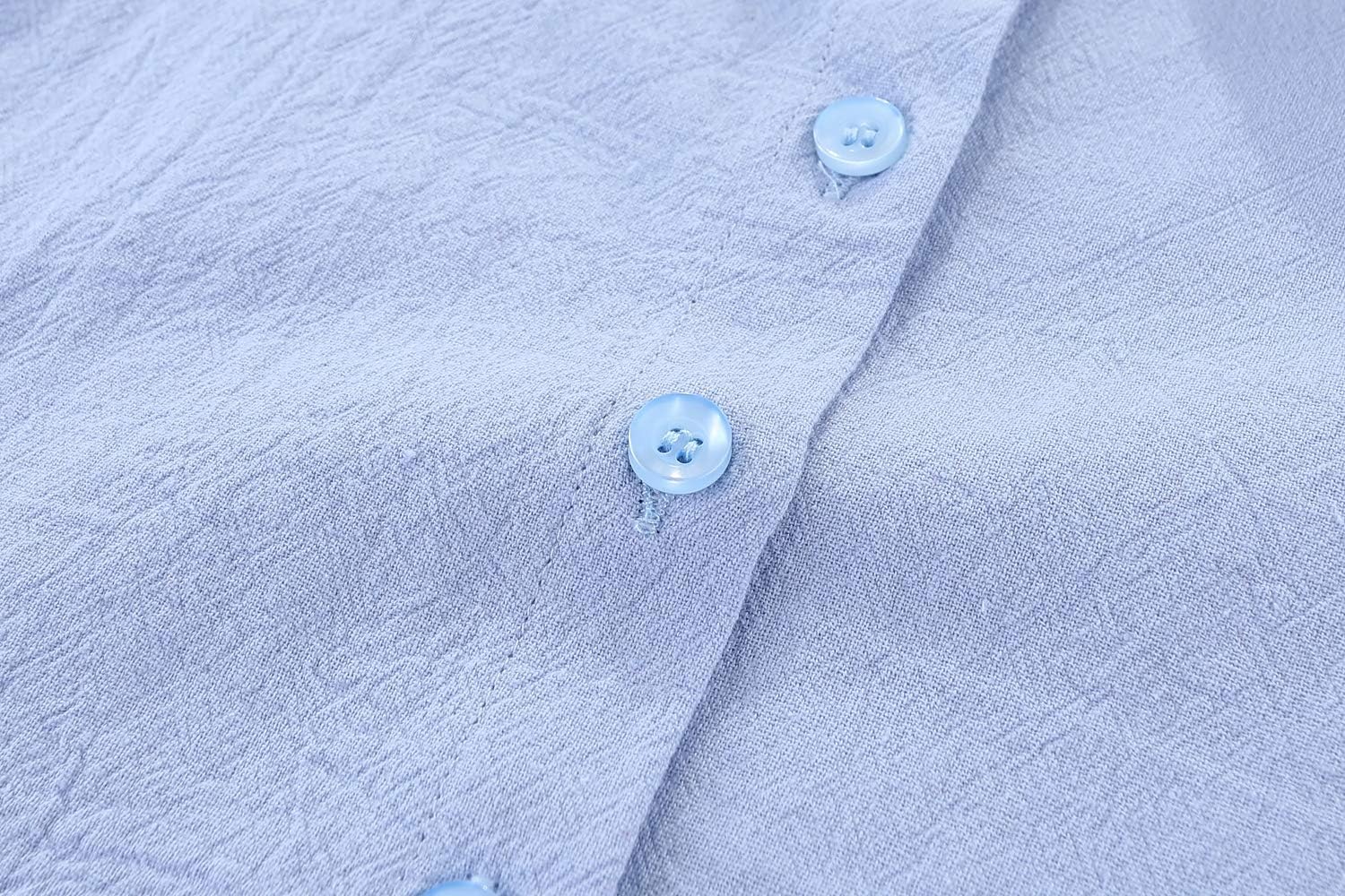 LittleSpring Girls Button Down Shirt with Peter Pan Collar Tie Bow Blouse - Image 4